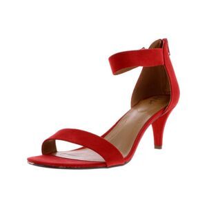 STYLE & COMPANY Womens Red Padded Paycee Round Toe Kitten Heel Sandals 5 M